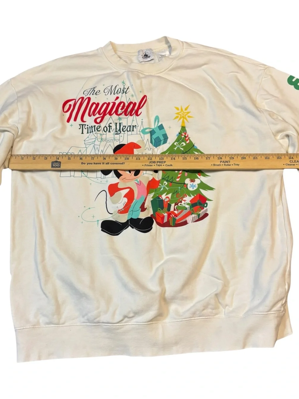 Walt Disney World Santa Mickey Castle Christmas 100% Cotton Pullover Men’s XXL
